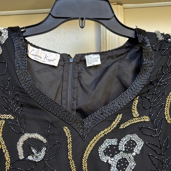 Laurence Kazar Black Sequin with Gold and Silver Embroidery - Picture 6 of 15